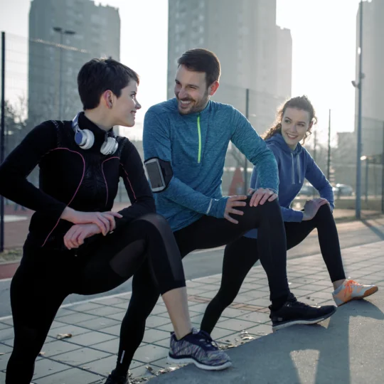 Private Gruppe beim Training